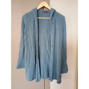 Cashmere cashmere Open front cardigan 100% cashmere blue quiet Luxury old money